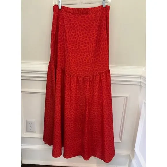 Anthropologie Hutch Wrap Skirt Womens Medium Side Tie Maxi Asymmetrical - Picture 5 of 10